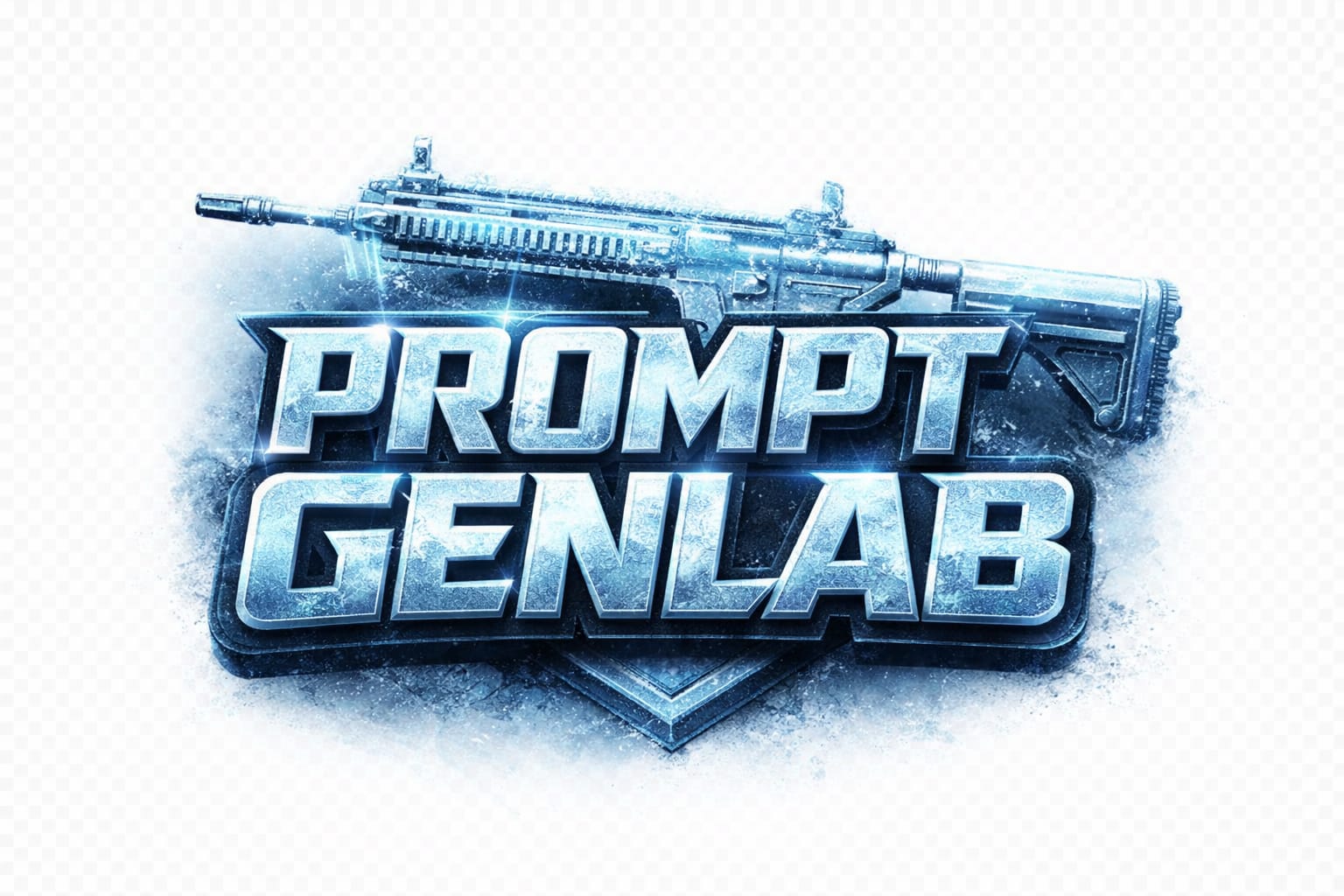  PUBG Glacier M416 inspired gaming thumbnail typography