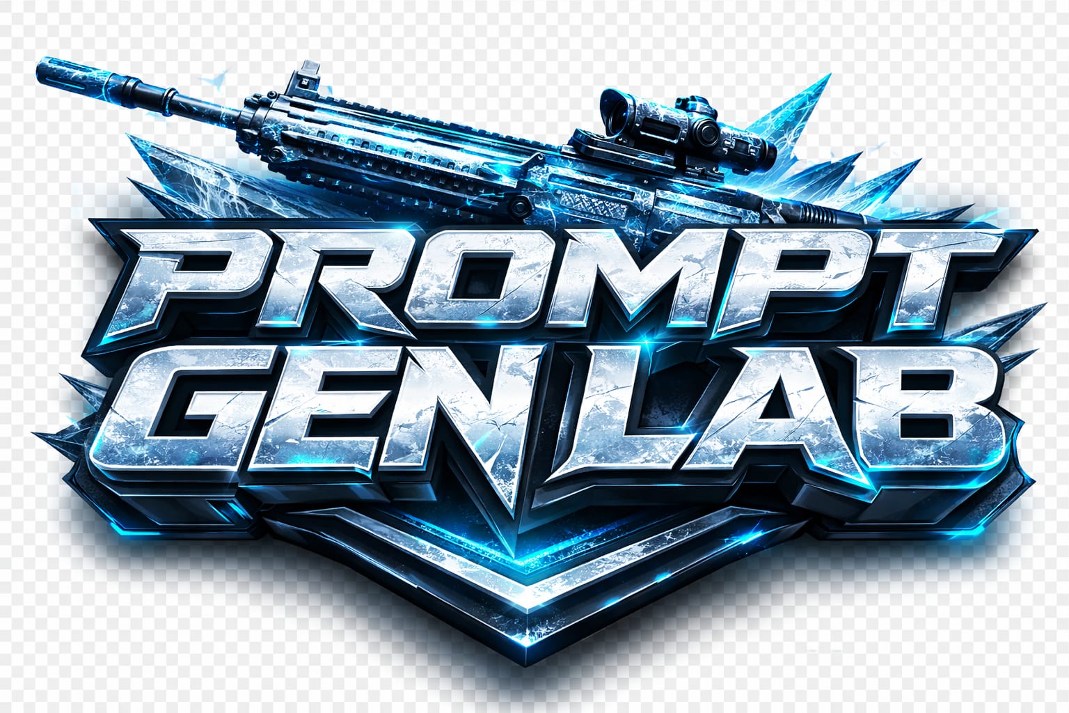 PUBG M416 Glacier inspired gaming typography